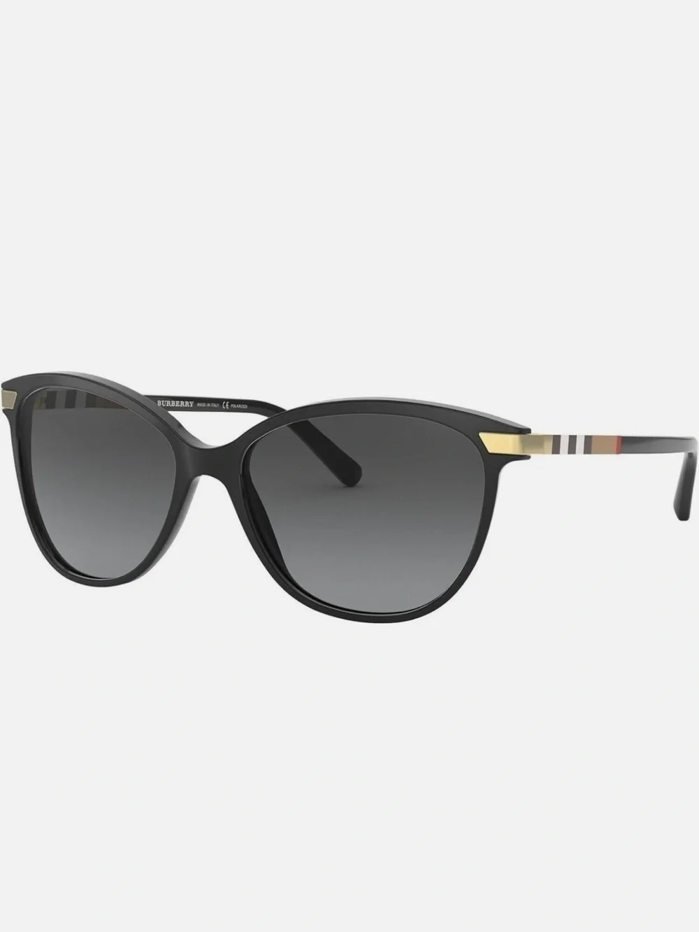 BURBERRY BE 4216 3001T3 Black cat eye Polarized grey gradient sunglasses